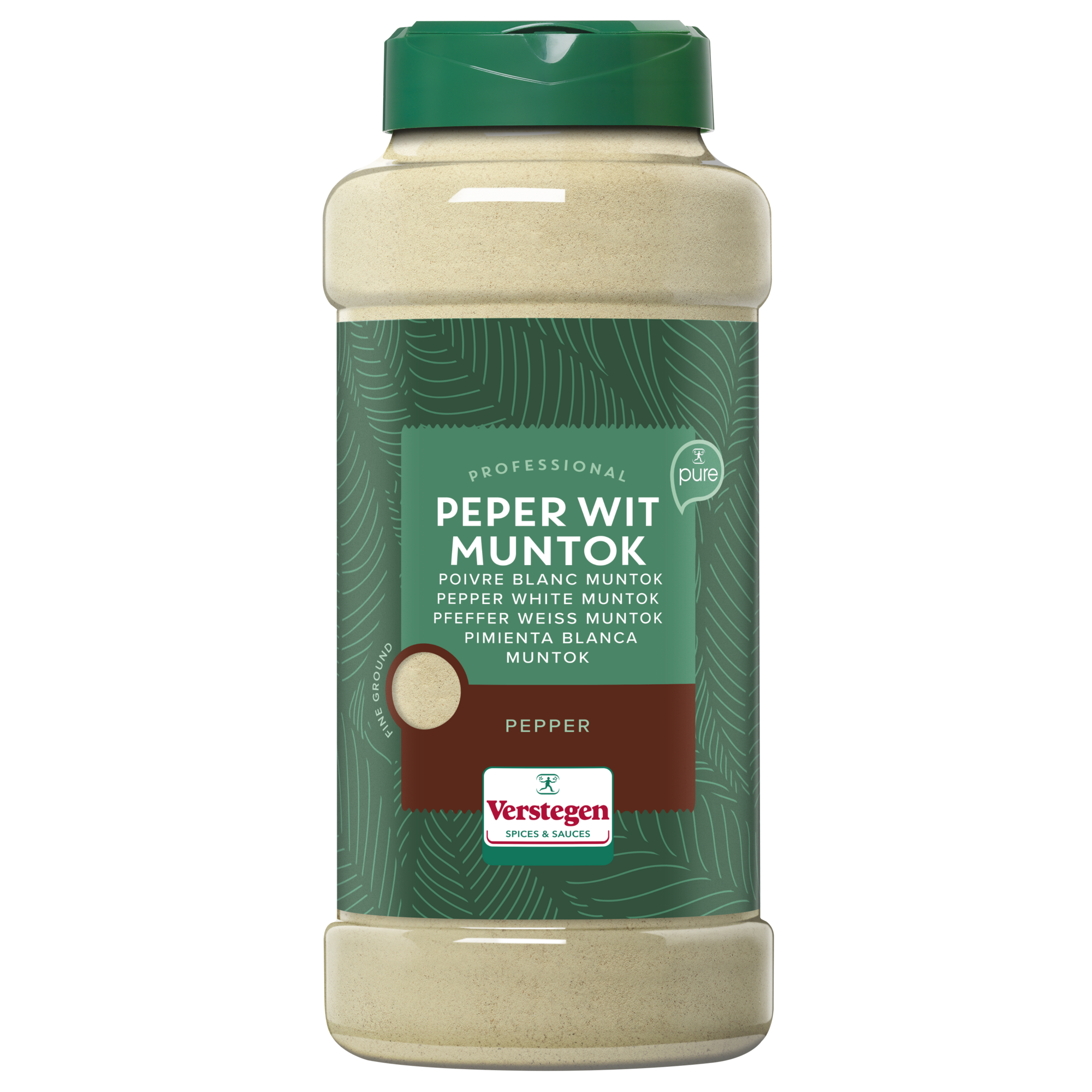 2520 Witte gemalen peper strooibus 500gr