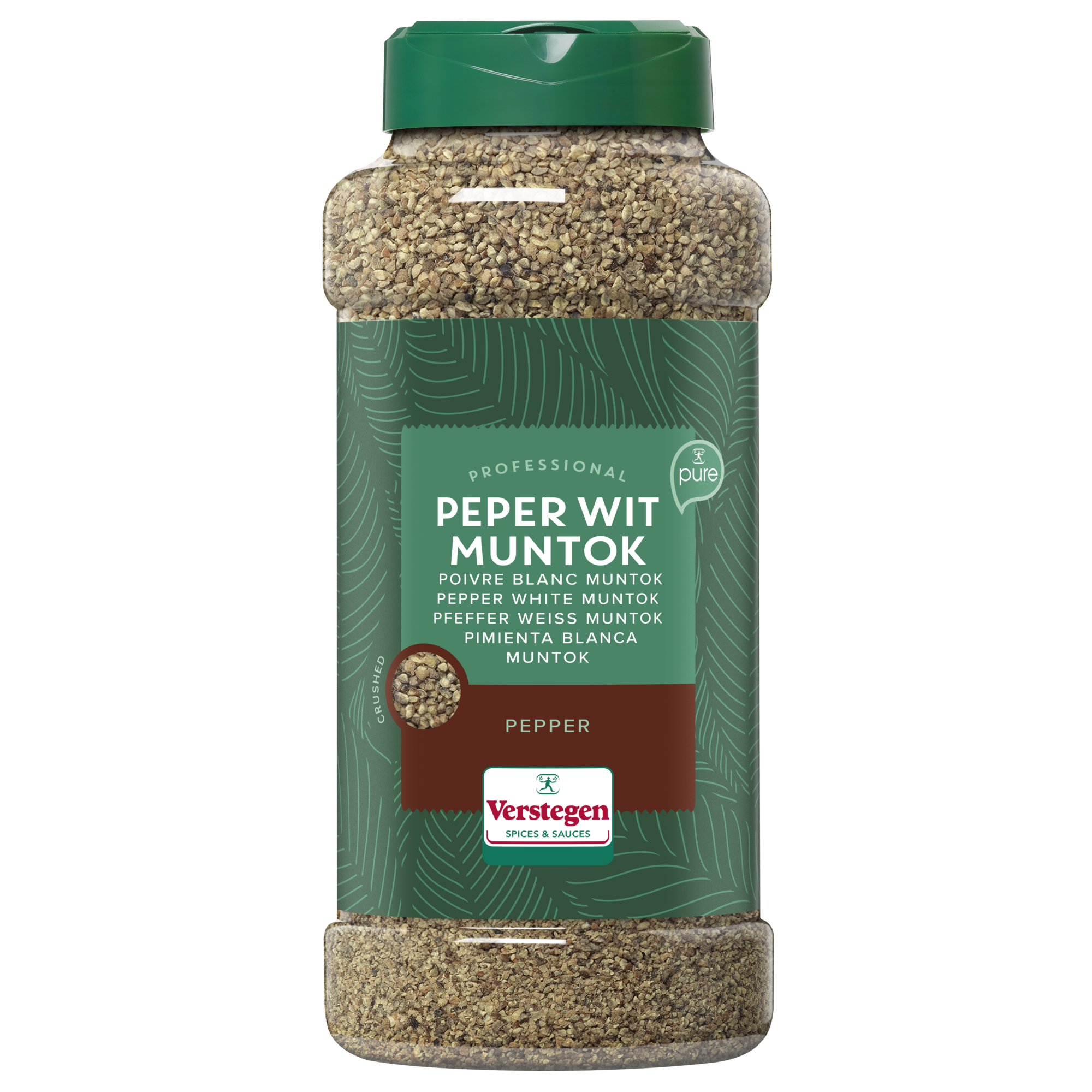 2544 Witte gestampt peper strooibus 625gr