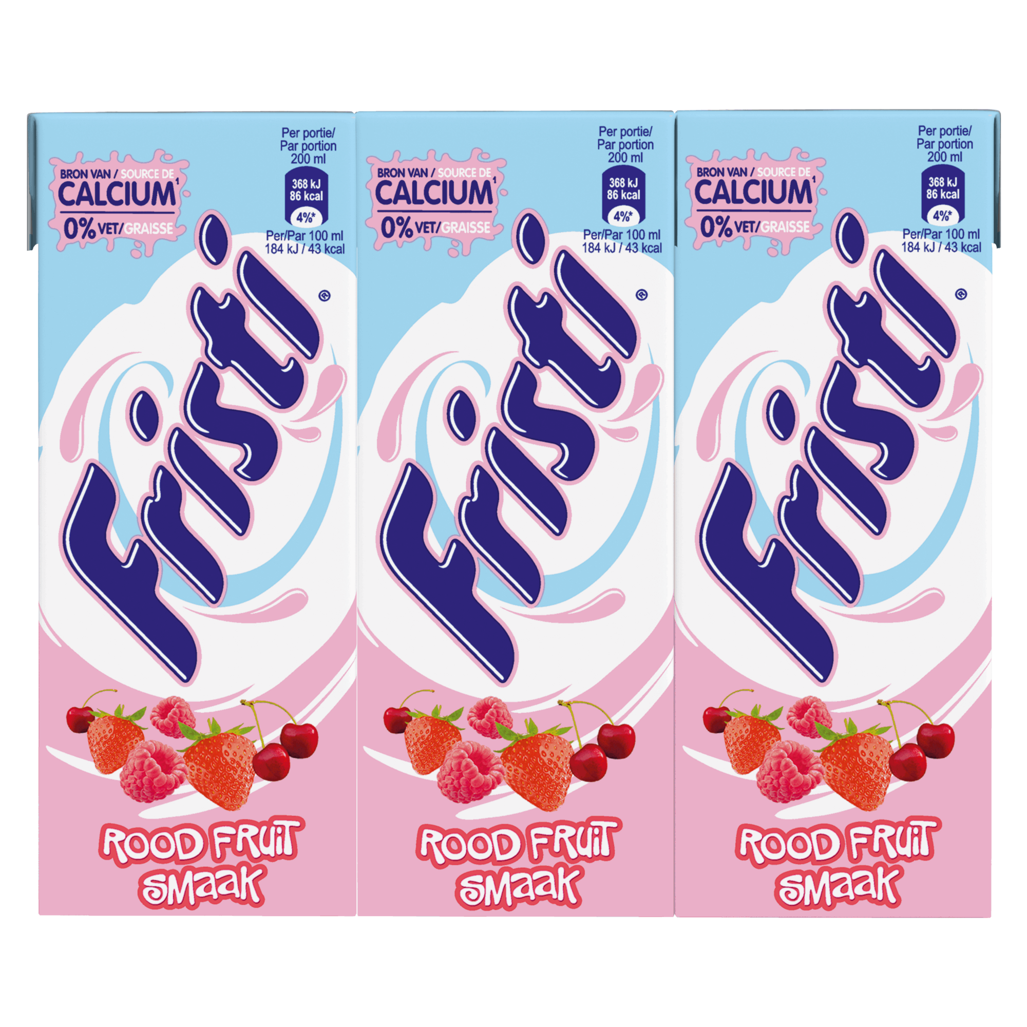 4285 Fristi rood fruit mini pakjes 5x6x200ml.