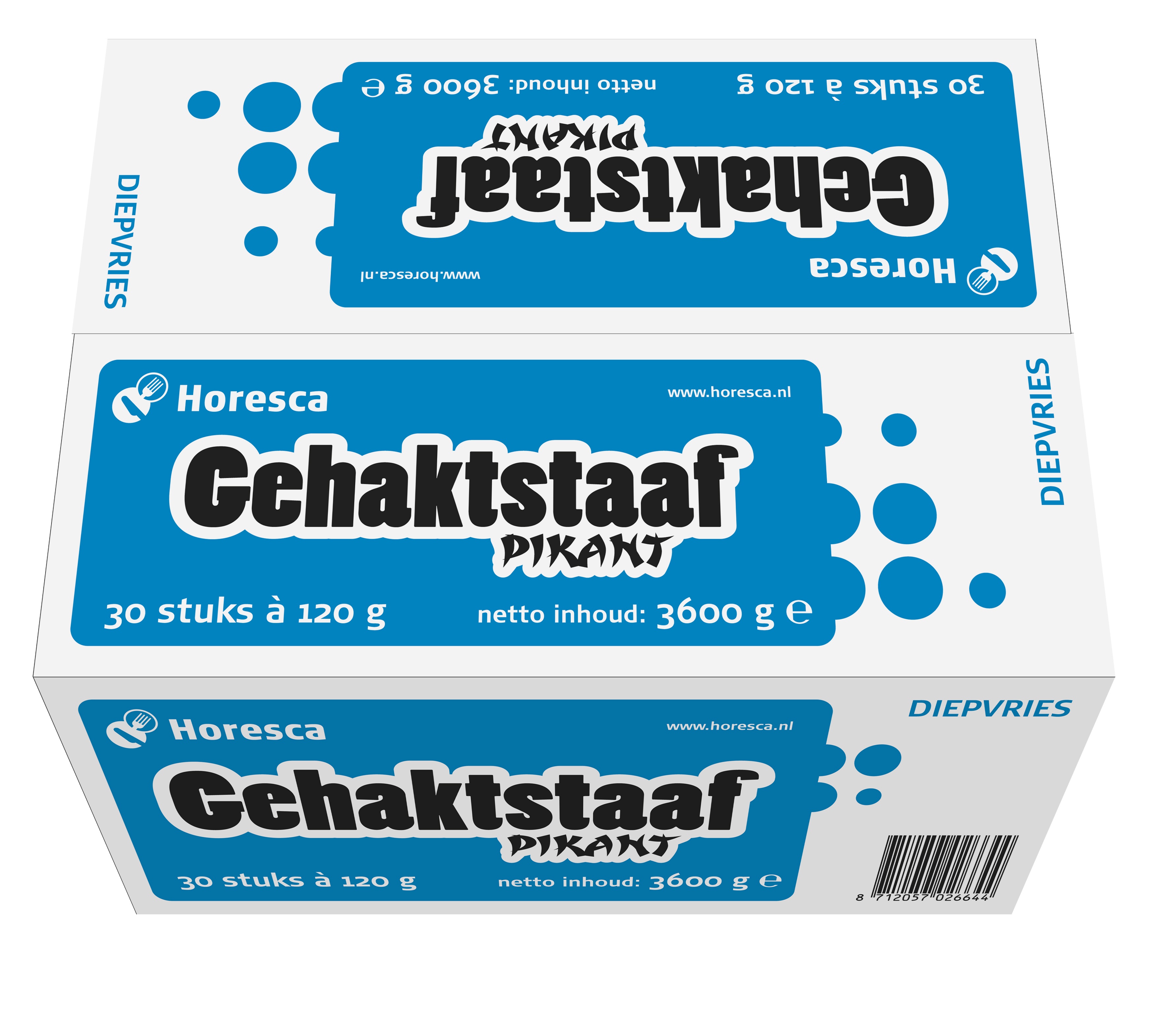 45772 Gehaktstaaf pikant 30x120 gr