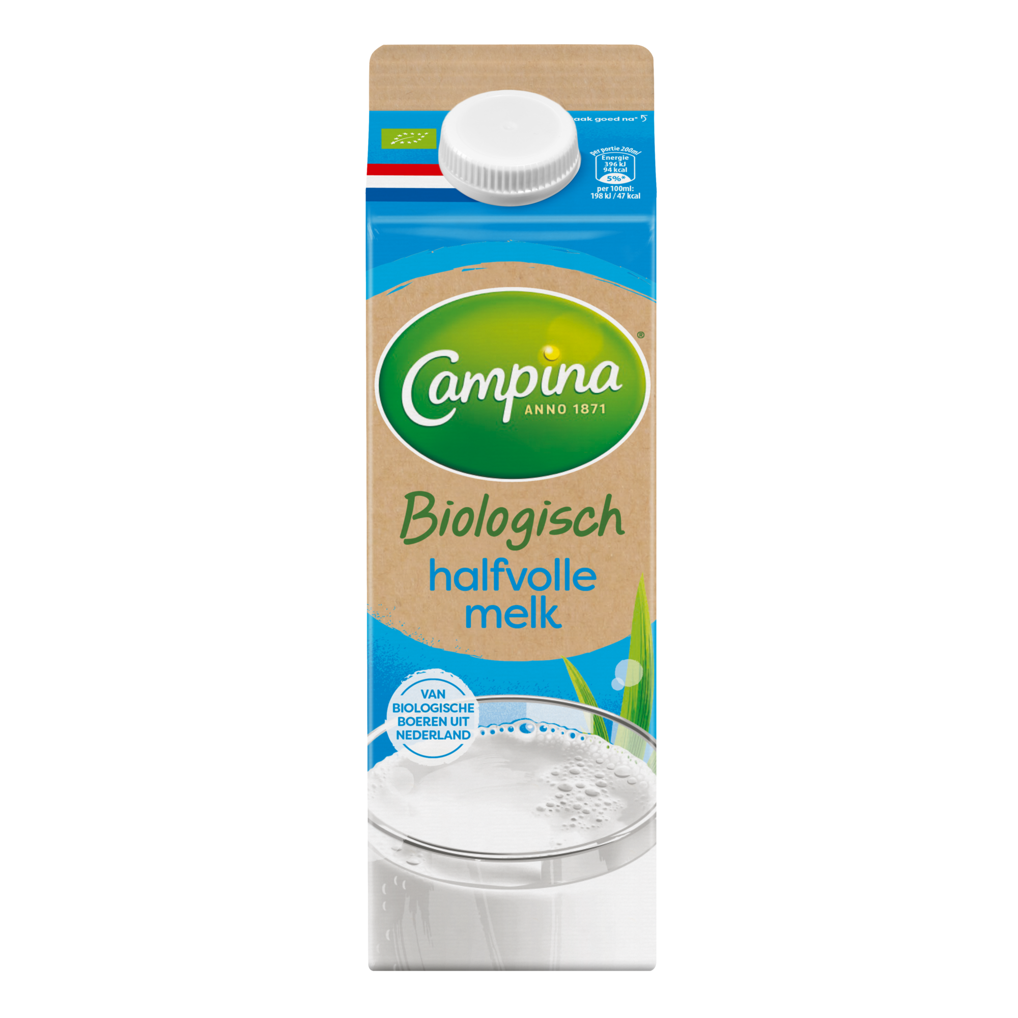 47382 Biologische boerenland halfvolle melk 6x1 liter